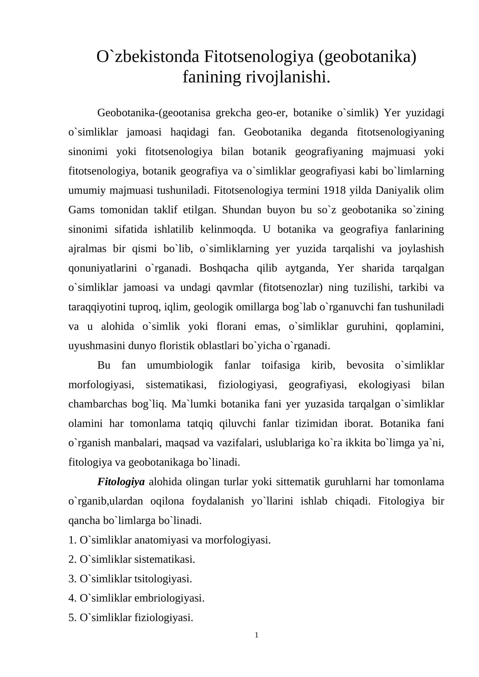 Fitotsenologiya (geobotanika)