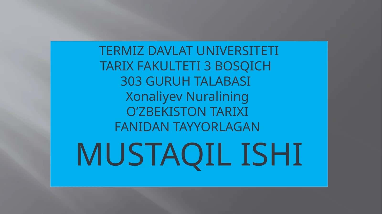 SHO'ROI ISLOMNING TUZILISHI VA UNING FAOLIYATI