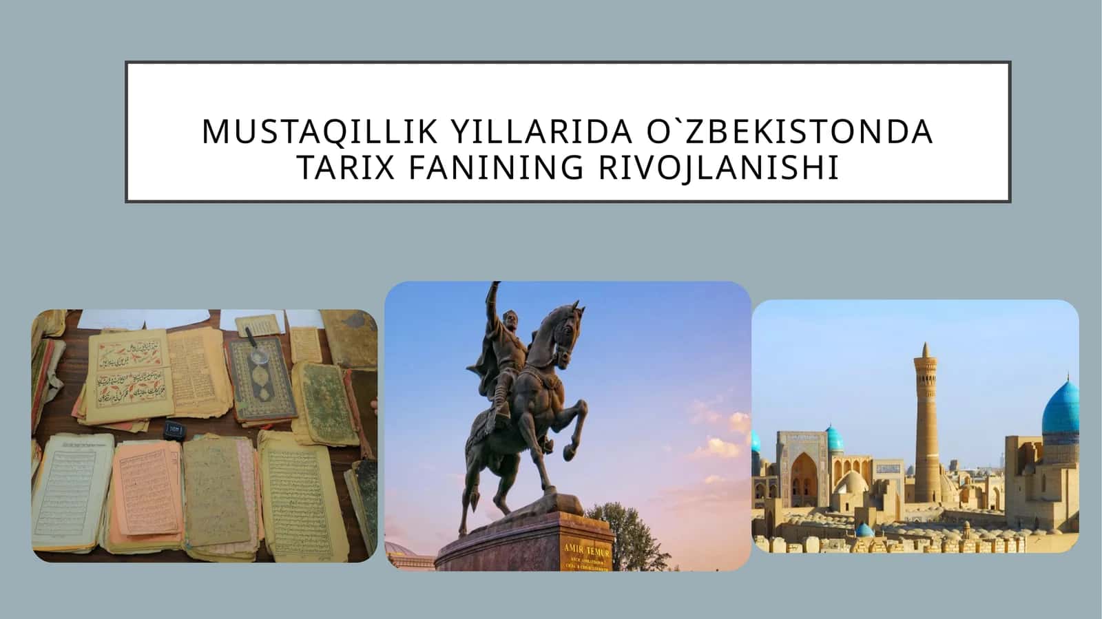 Mustaqillik yillarida O`zbеkistondatarix fanining rivojlanishi