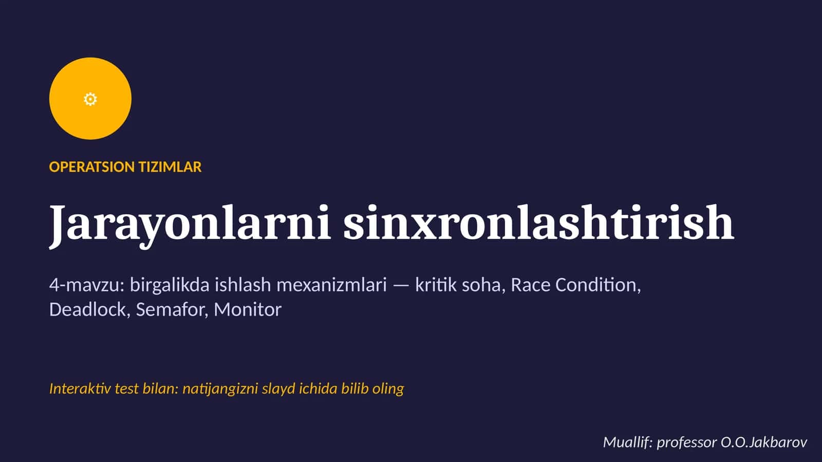 Operatsion tizimlar