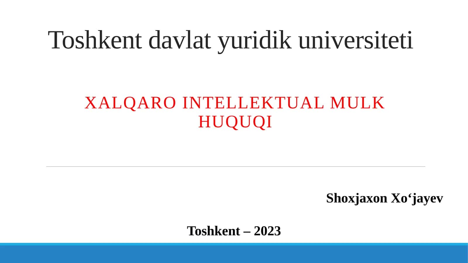 Noan’anaviy intellektual mulk obyektlari