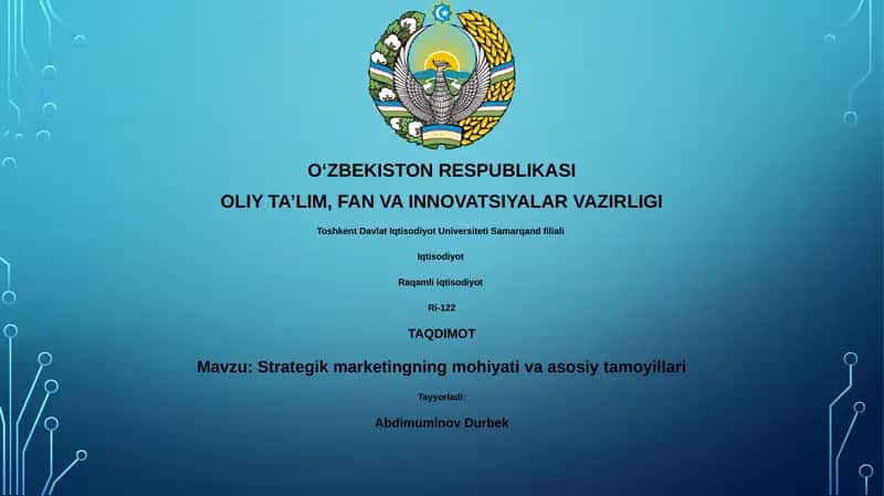 Strategik marketingning mohiyati va asosiy tamoyillari