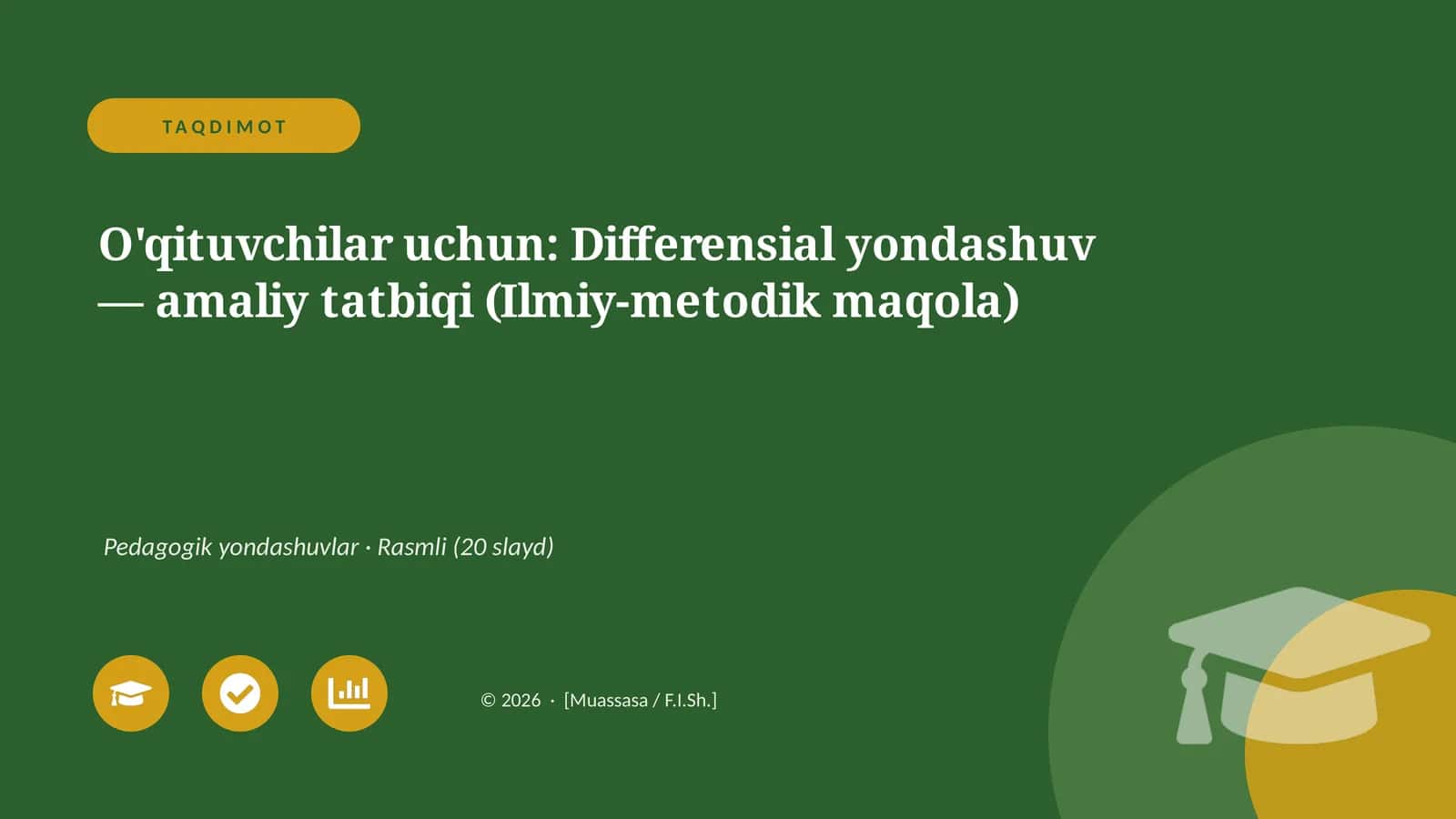 Differensial yondashuv — amaliy tatbiqi (Ilmiy-metodik maqola)