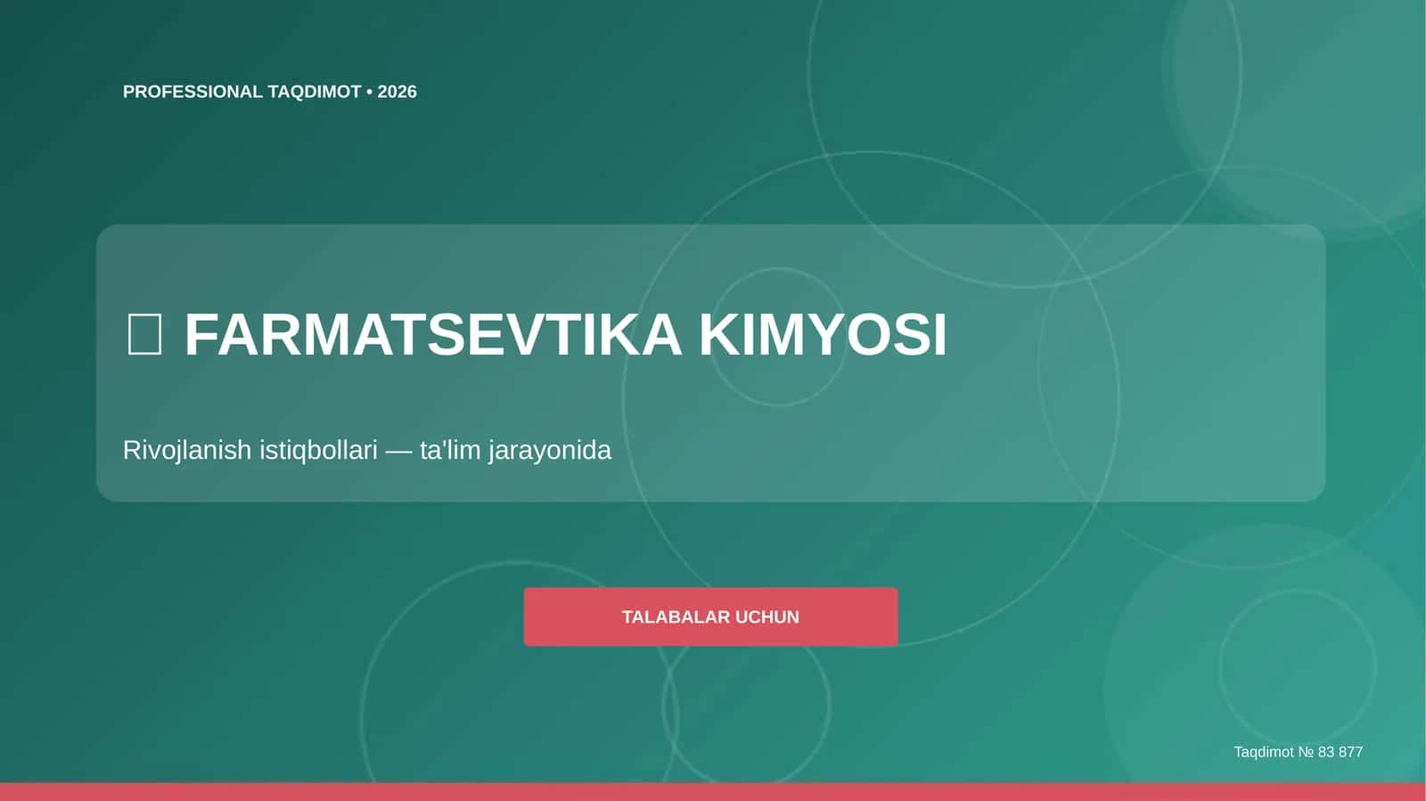 FARMATSEVTIKA KIMYOSI