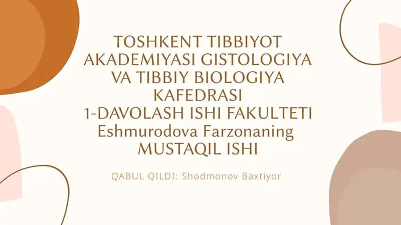 Tibbiyot Parazitologiyasi
