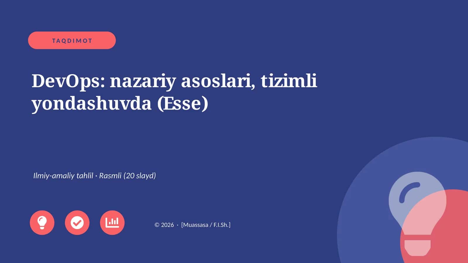 DevOps: nazariy asoslari, tizimli yondashuvda (Esse)