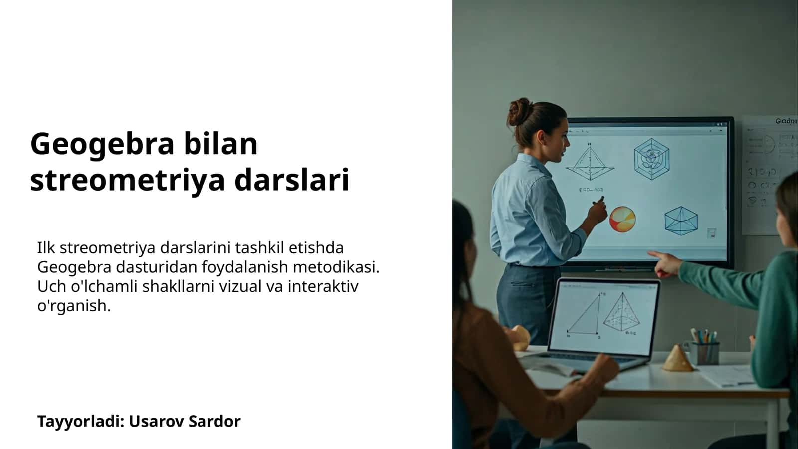 Geogebra bilan streometriya darslari