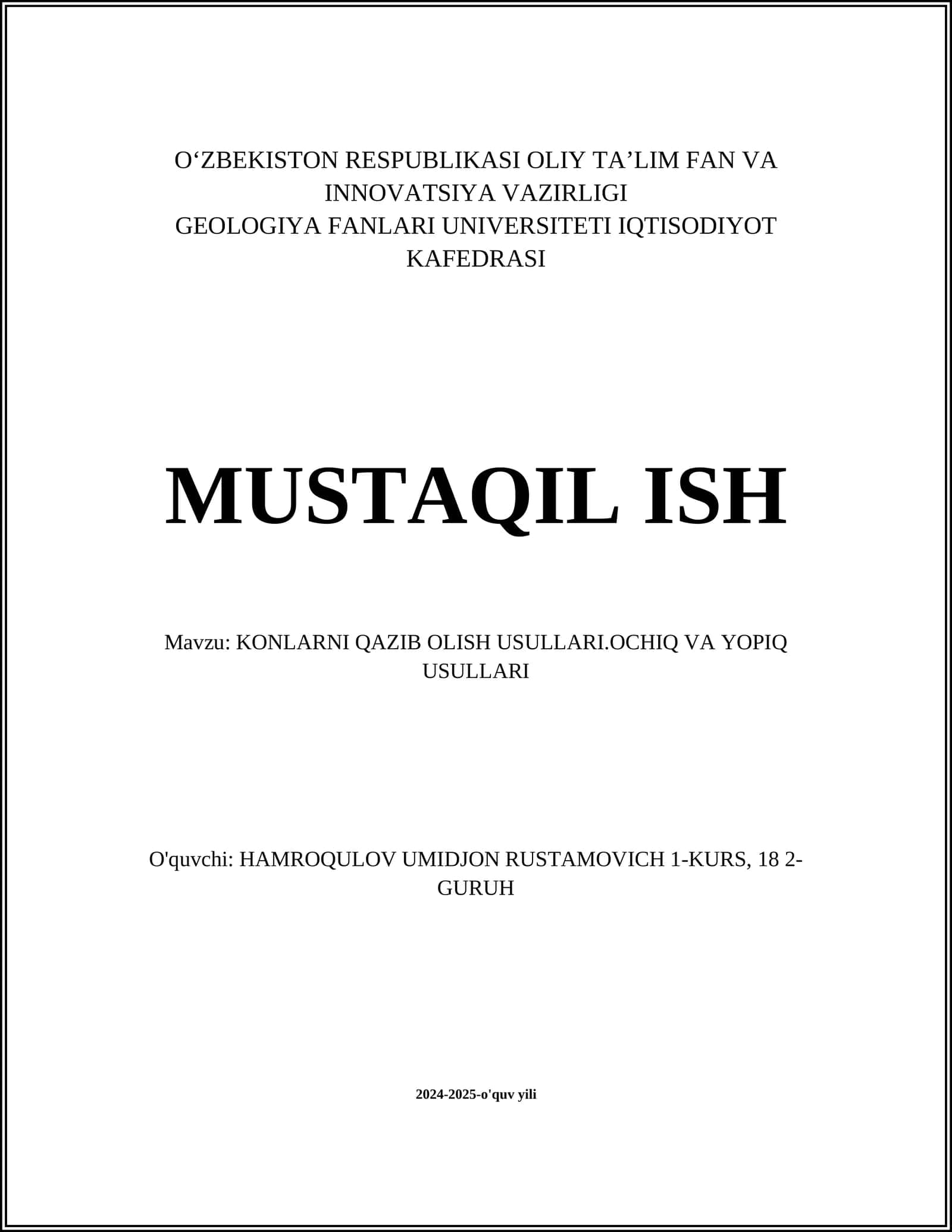 KONLARNI QAZIB OLISH USULLARI TARIXI