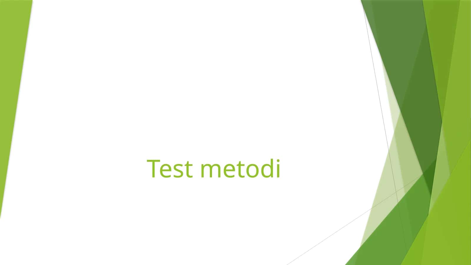 Test metodi