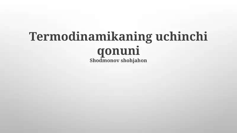 Uchinchi qonun