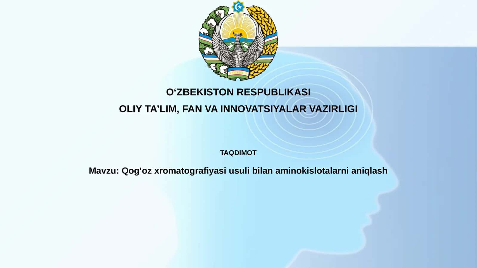 Qogʻoz xromatografiyasi usuli bilan aminokislotalarni aniqlash