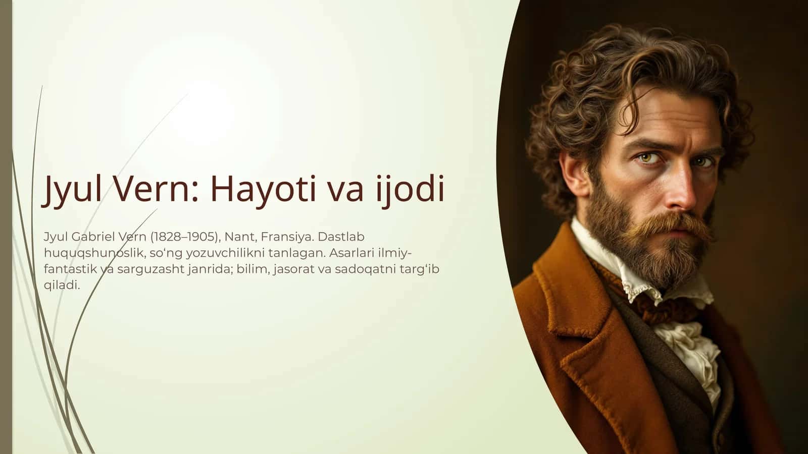 Jyul Vern: Hayoti va ijodi. (6-sinf adabiyot)