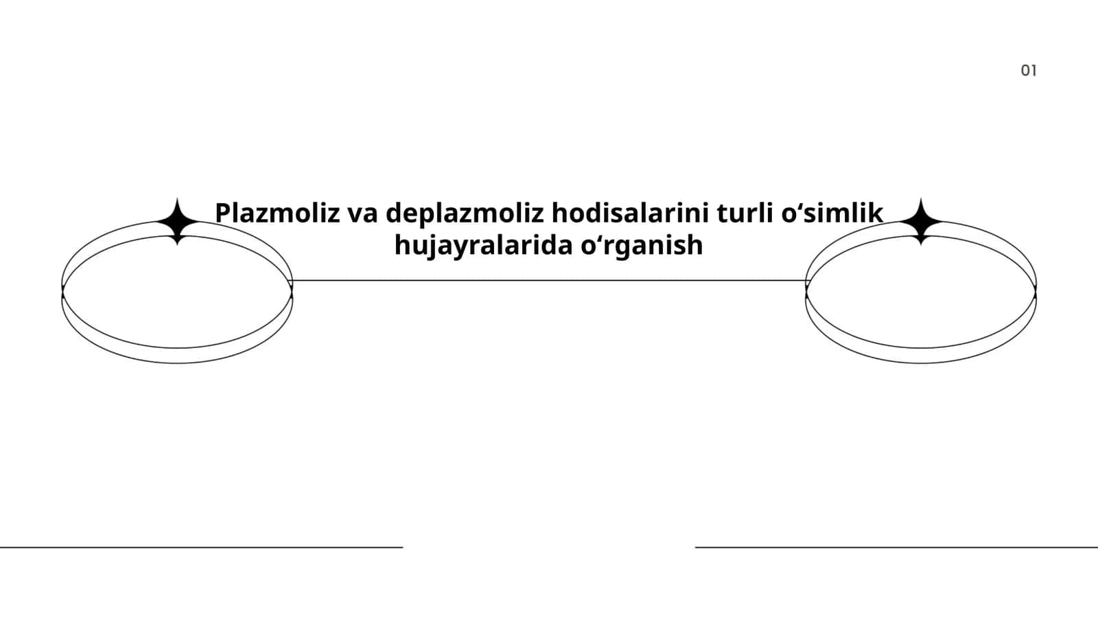 Plazmoliz va deplazmoliz hodisalarini turli oʻsimlik hujayralarida oʻrganish
