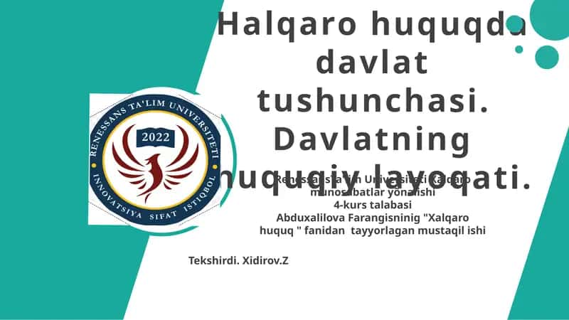 Halqaro huquq davalari tushunchasi