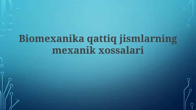 Qattiq jismlar kinematikasi