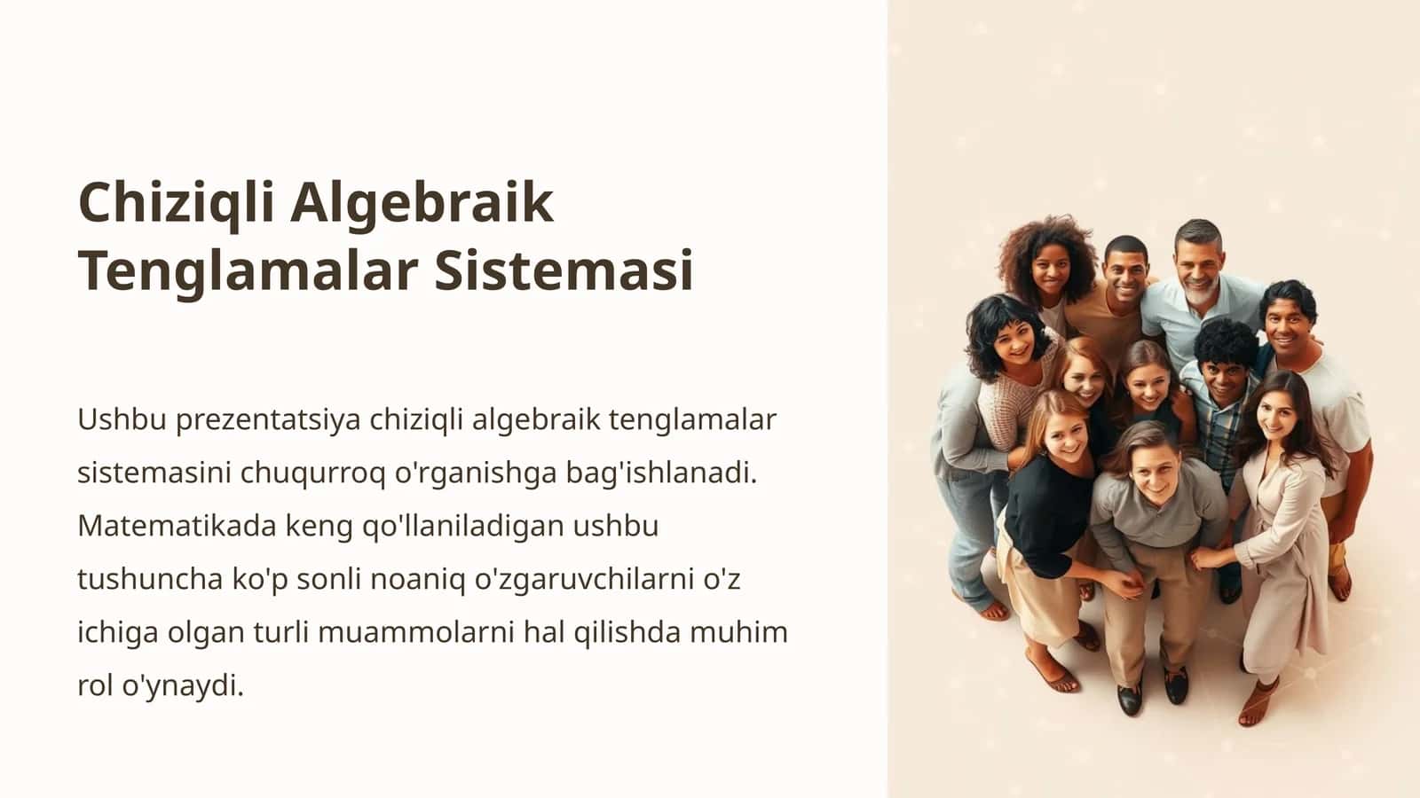 Chiziqli Algebraik Tenglamalar Sistemasi