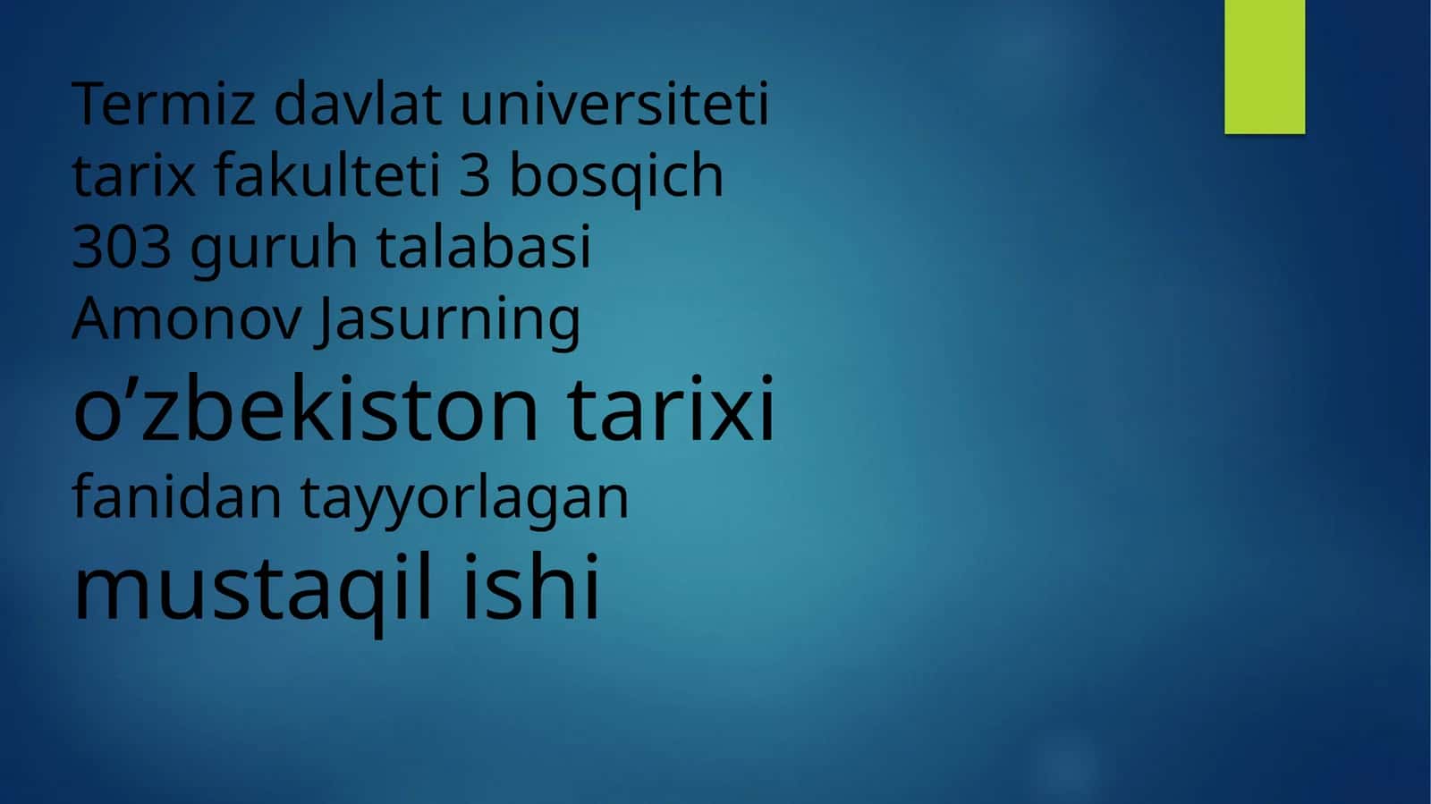 Oʻzbekiston Respublikasi Prezidentiligining joriy etilishi