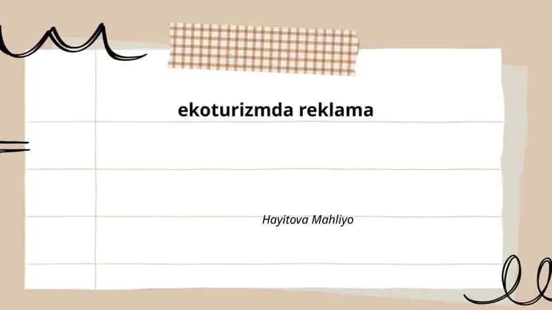 Ekoturizmda reklama