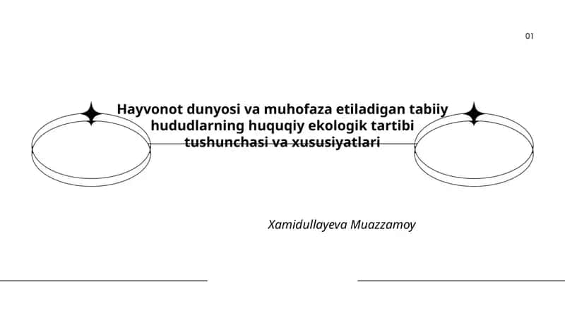 Hayvonot dunyosi va muhofaza etiladigan tabiiy hududlarning huquqiy ekologik tartibi tushunchasi