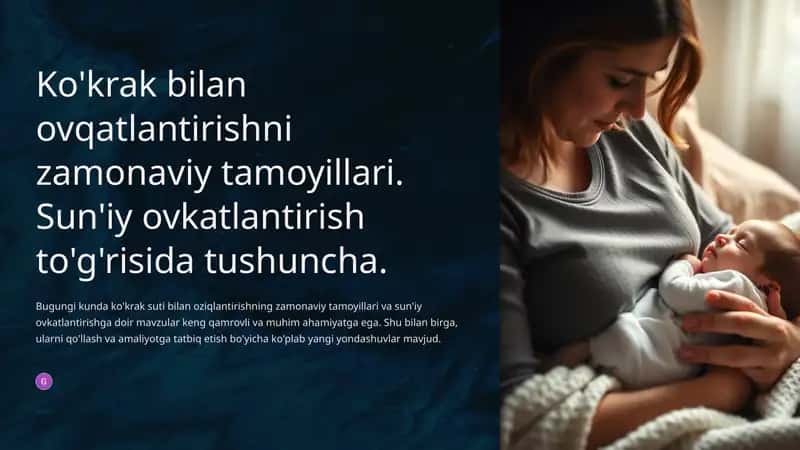 Ko'krak bilan ovqatlantirishni zamonaviy tamoyillari