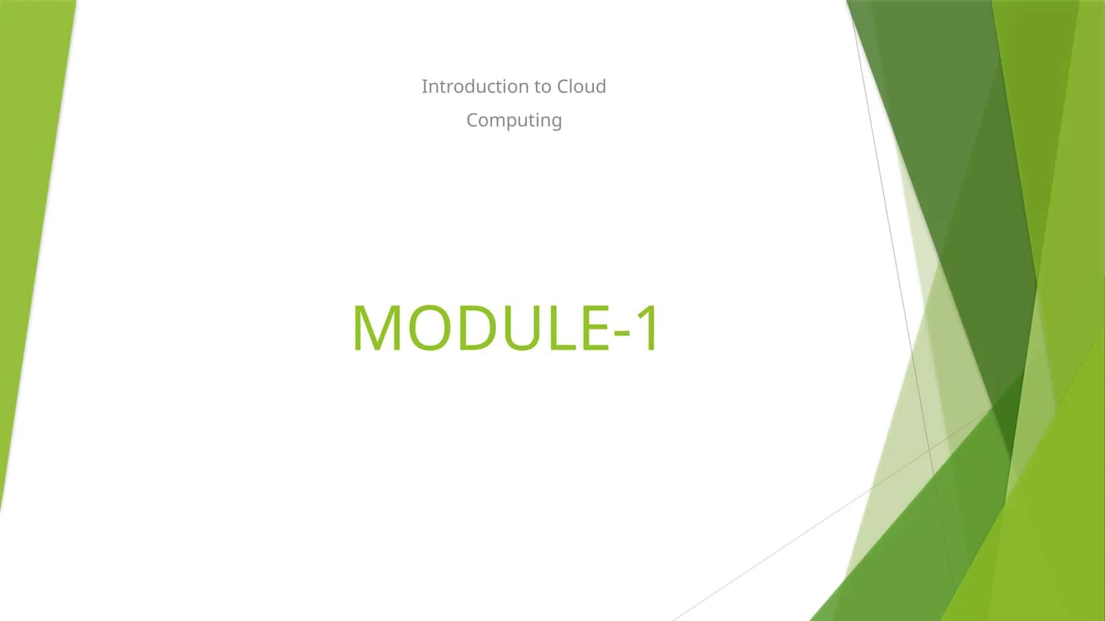 Introduction to Cloud Computing