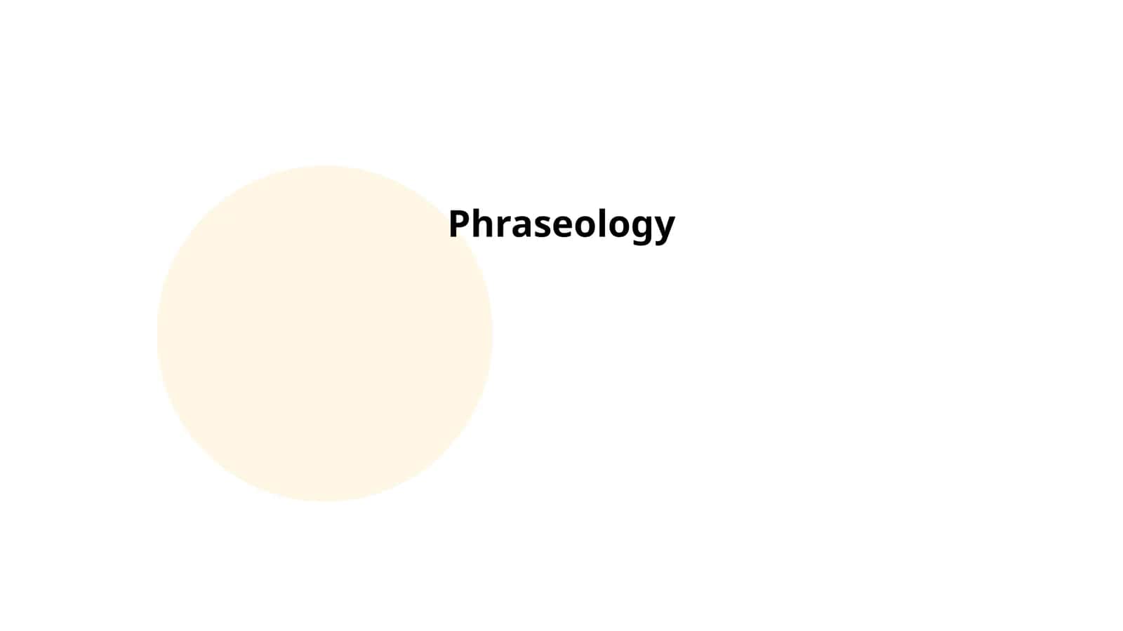 Phraseology