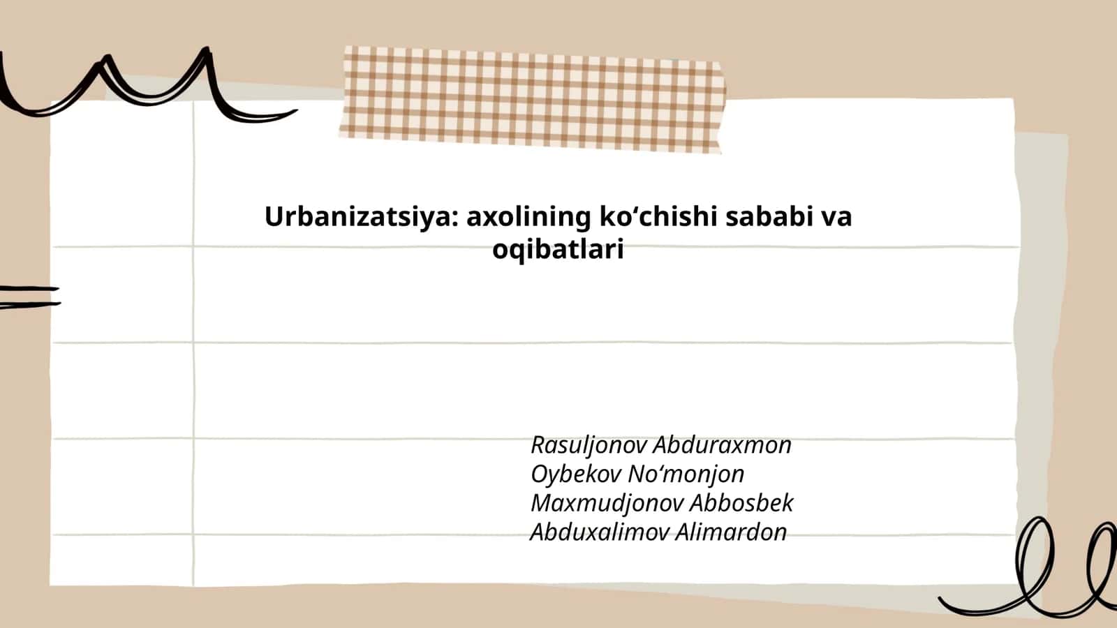 Urbanizatsiya: axolining koʻchishi sababi va oqibatlari