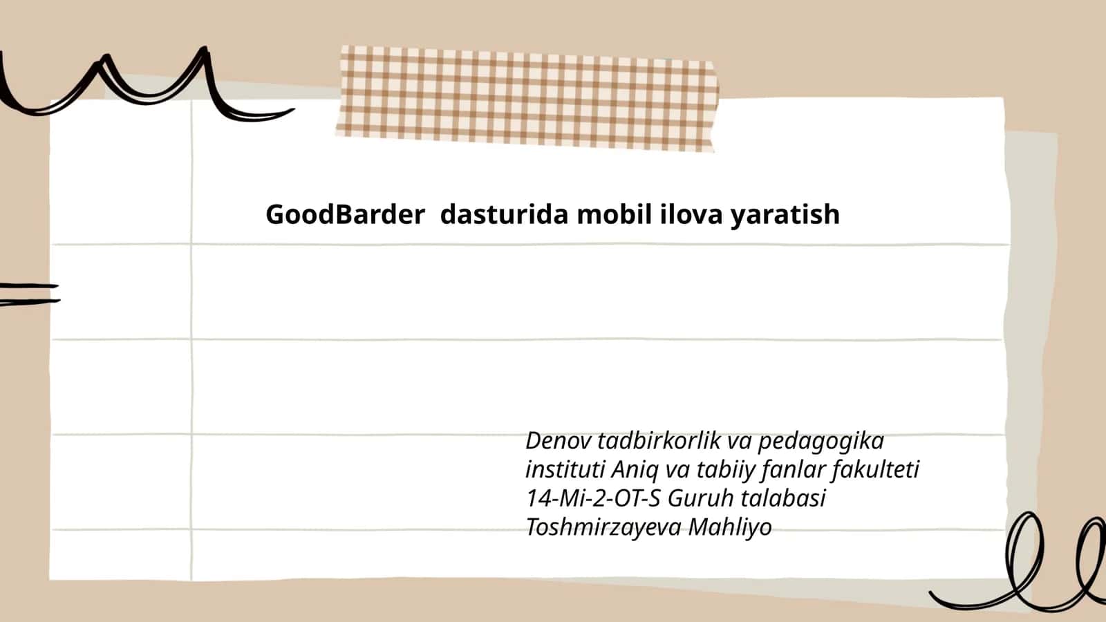 GoodBarder dasturida mobil ilova yaratish