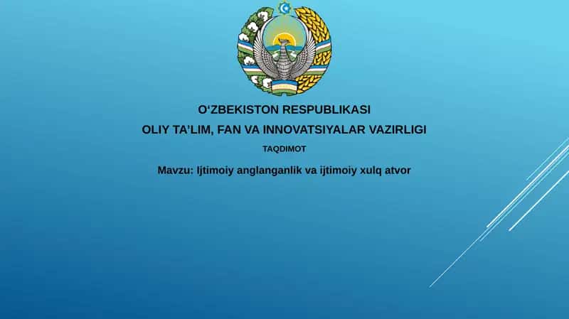 Ijtimoiyanglanganlikvaijtimoiyxulqatvor