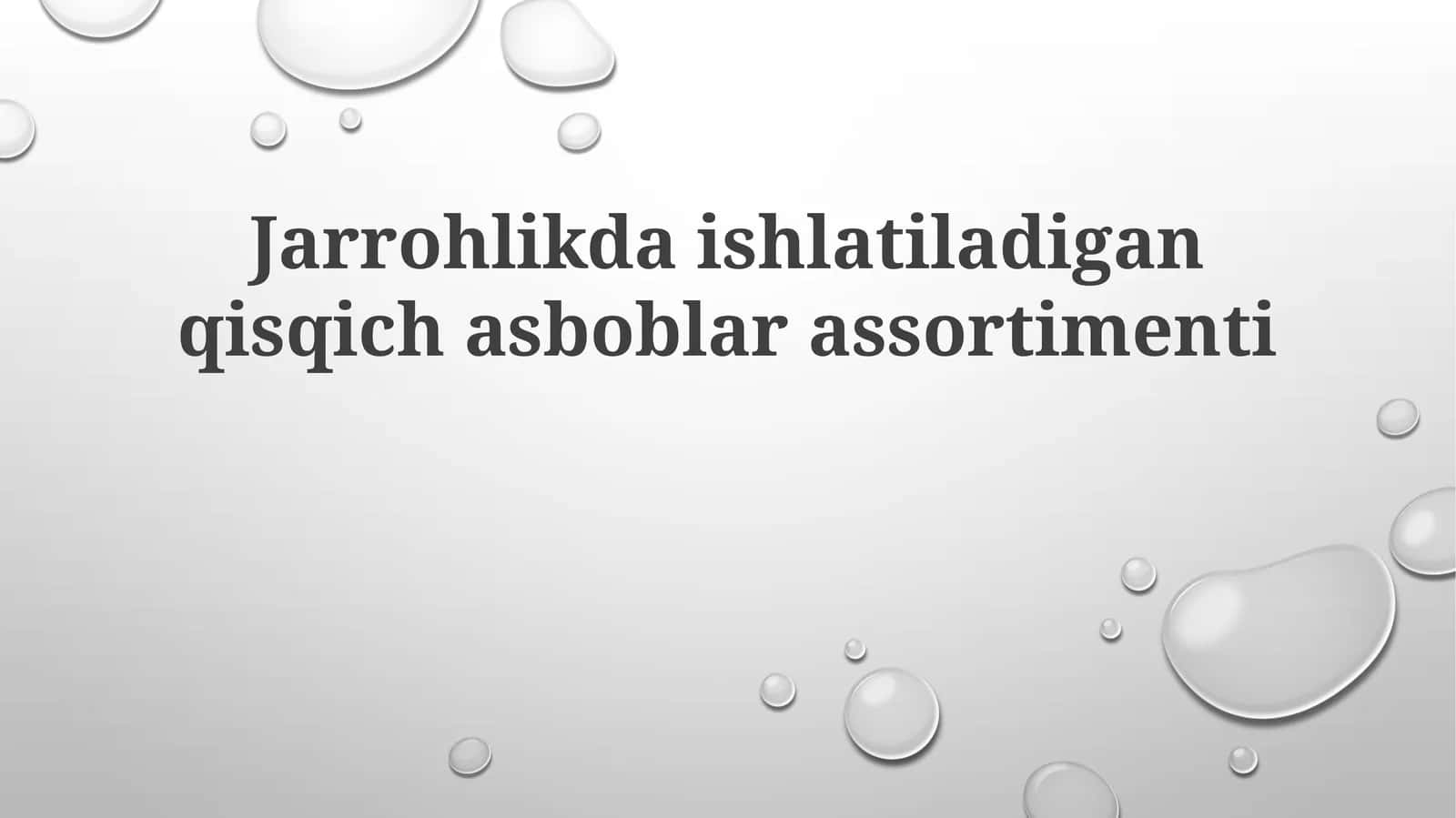 Jarrohlikda ishlatiladigan qisqich asboblar assortimenti