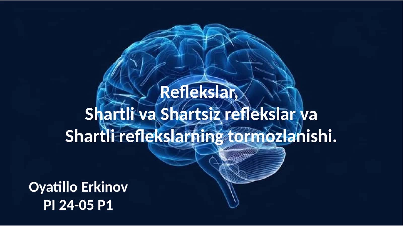 Reflekslar, Shartli va Shartsiz reflekslar va Shartli reflekslarning tormozlanishi