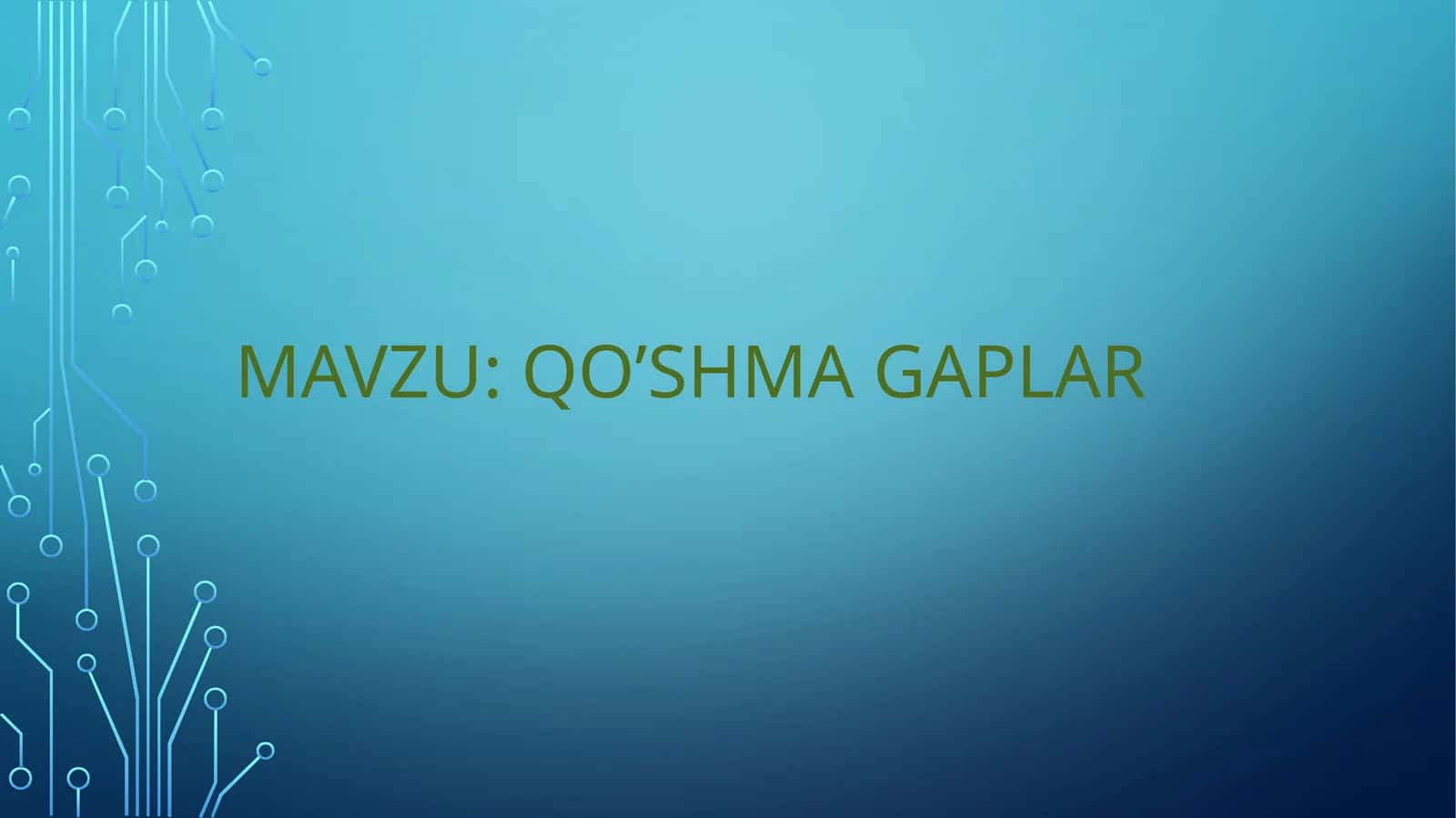 Qo’shma gaplar