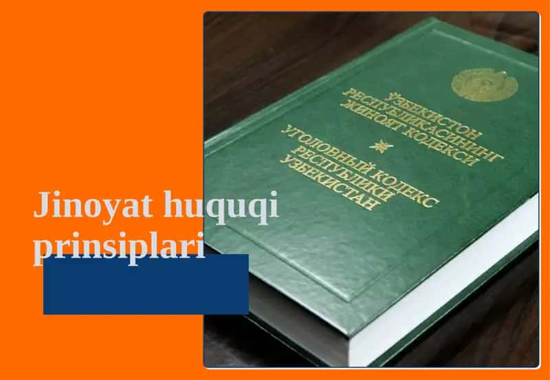Jinoyat huquqiy prinsiplari