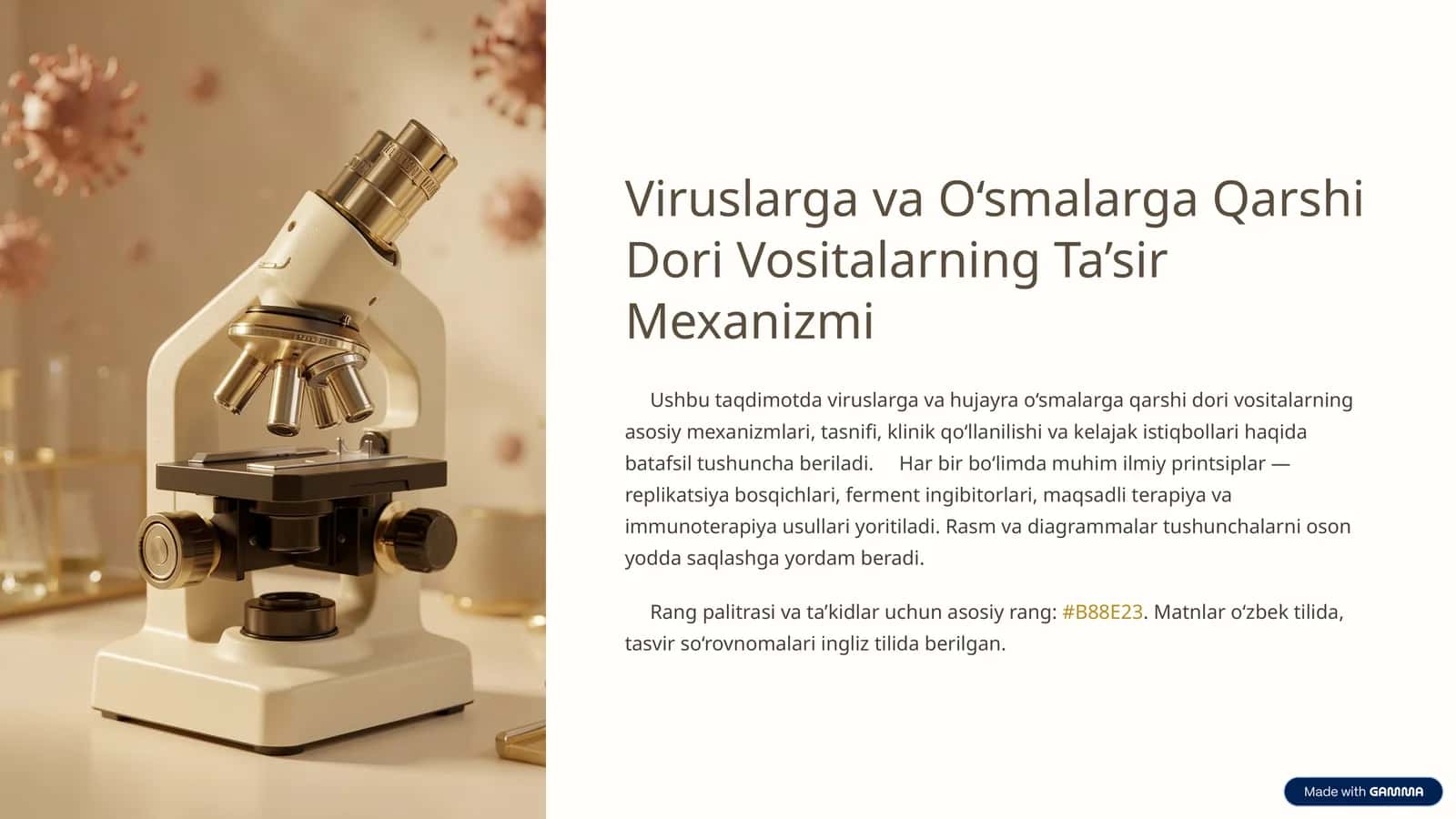 Viruslarga va O‘smalarga Qarshi Dori Vositalarning Ta’sir Mexanizmi