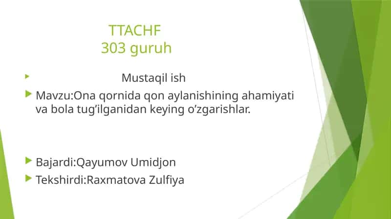 Ona qornida qon aylanishning ahamiyati