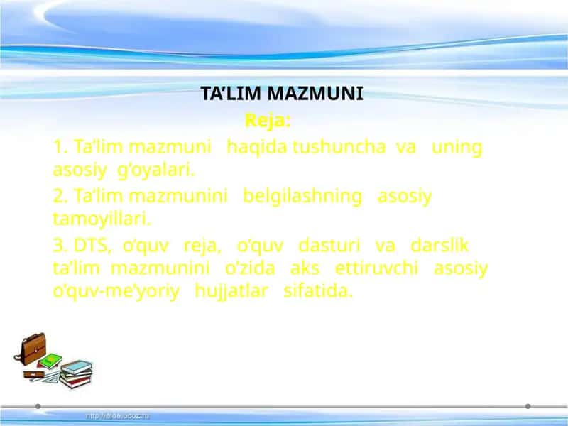 Ta’lim mazmuni