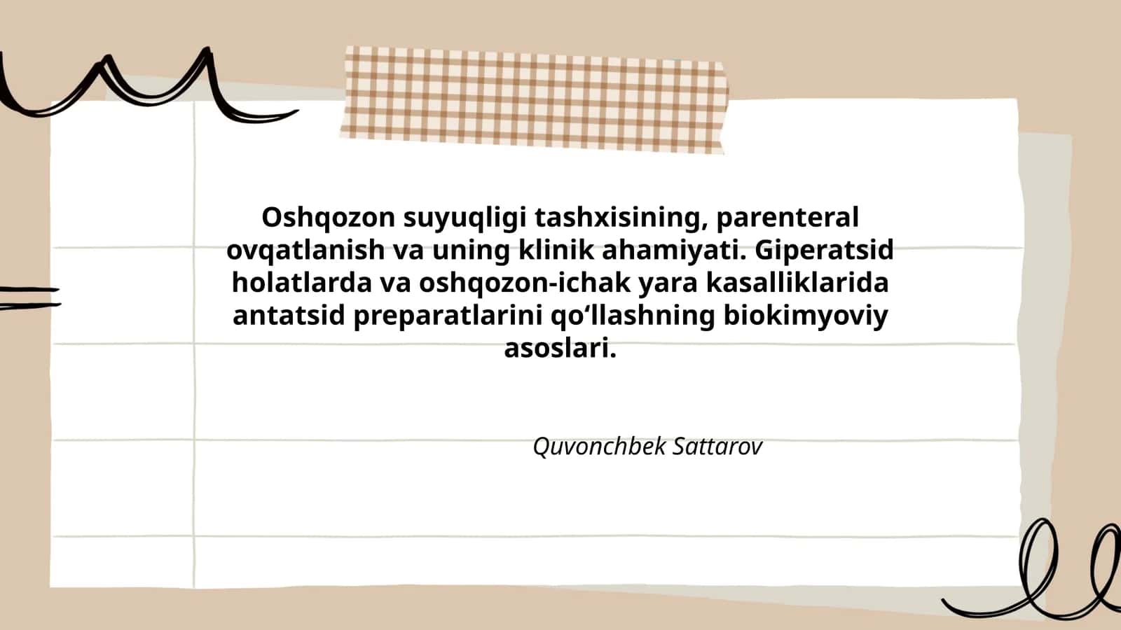 Oshqozon suyuqligi tashxisi