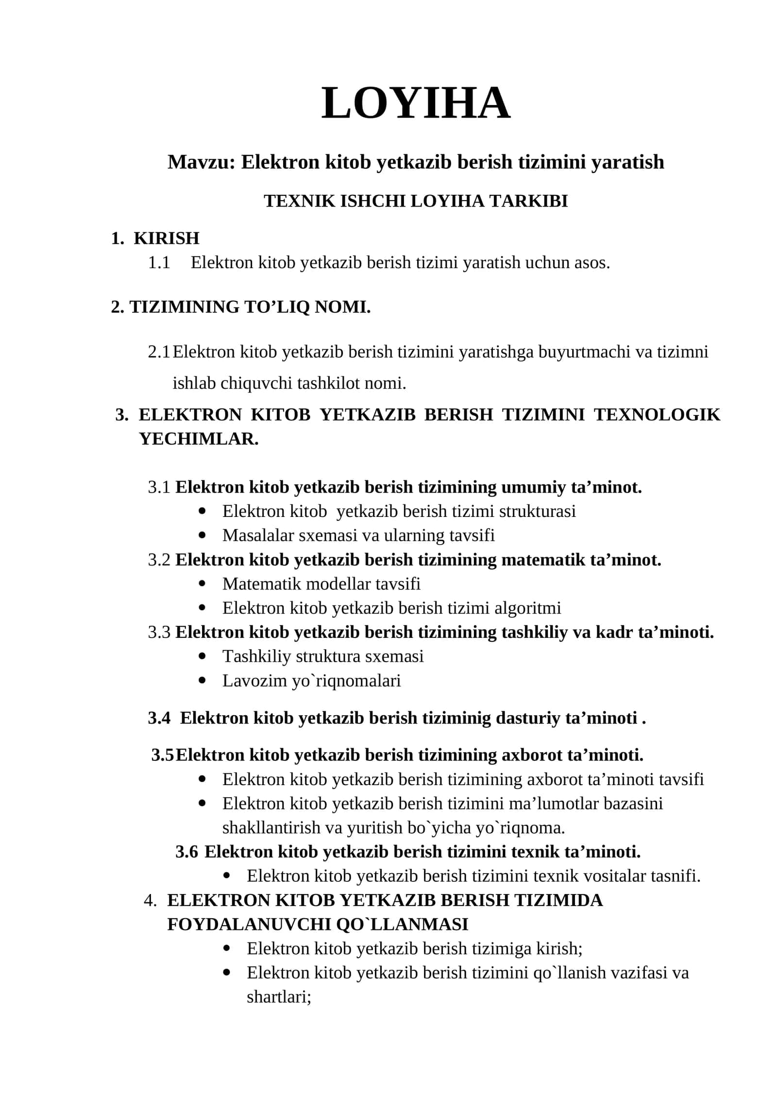 Elektron kitob yetkazib berish tizimini yaratish