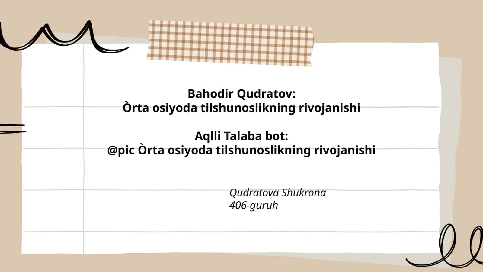 Òrta Osiyo tilshunosligining tarixi