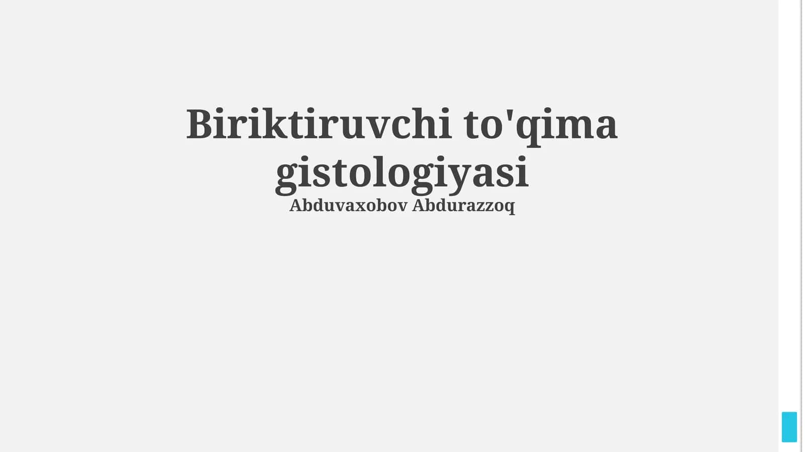 Biriktiruvchi to'qima gistologiyasi