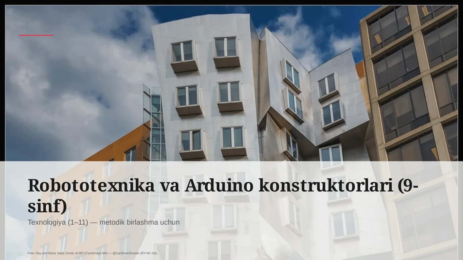 Robototexnika va Arduino konstruktorlari (9-sinf)