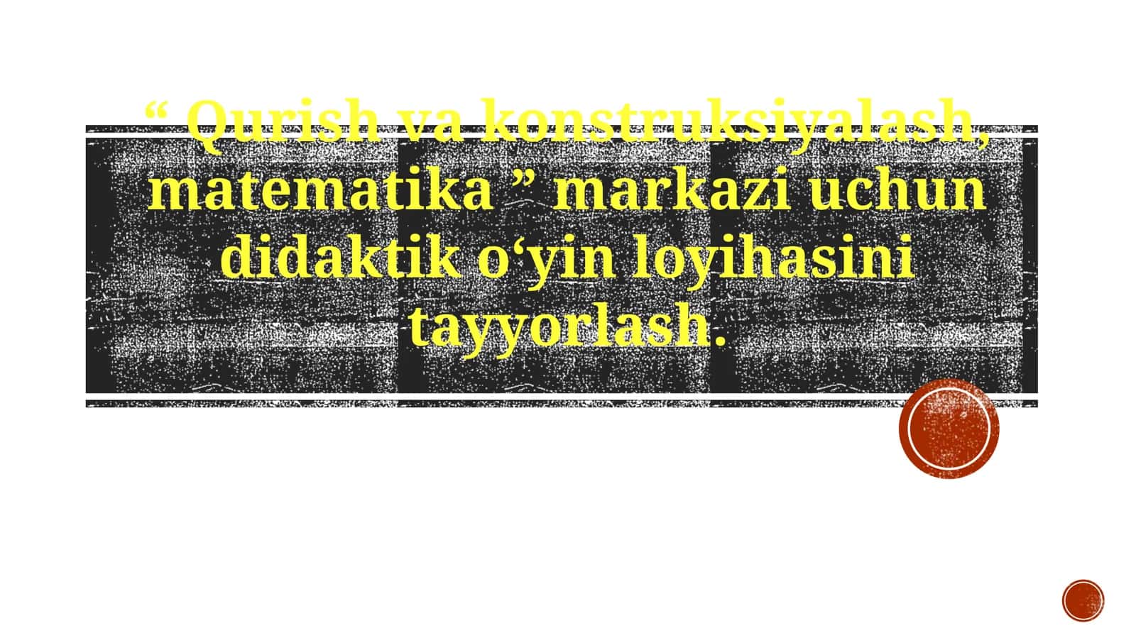 Qurish vakonstruksiyalash, matematika markazi