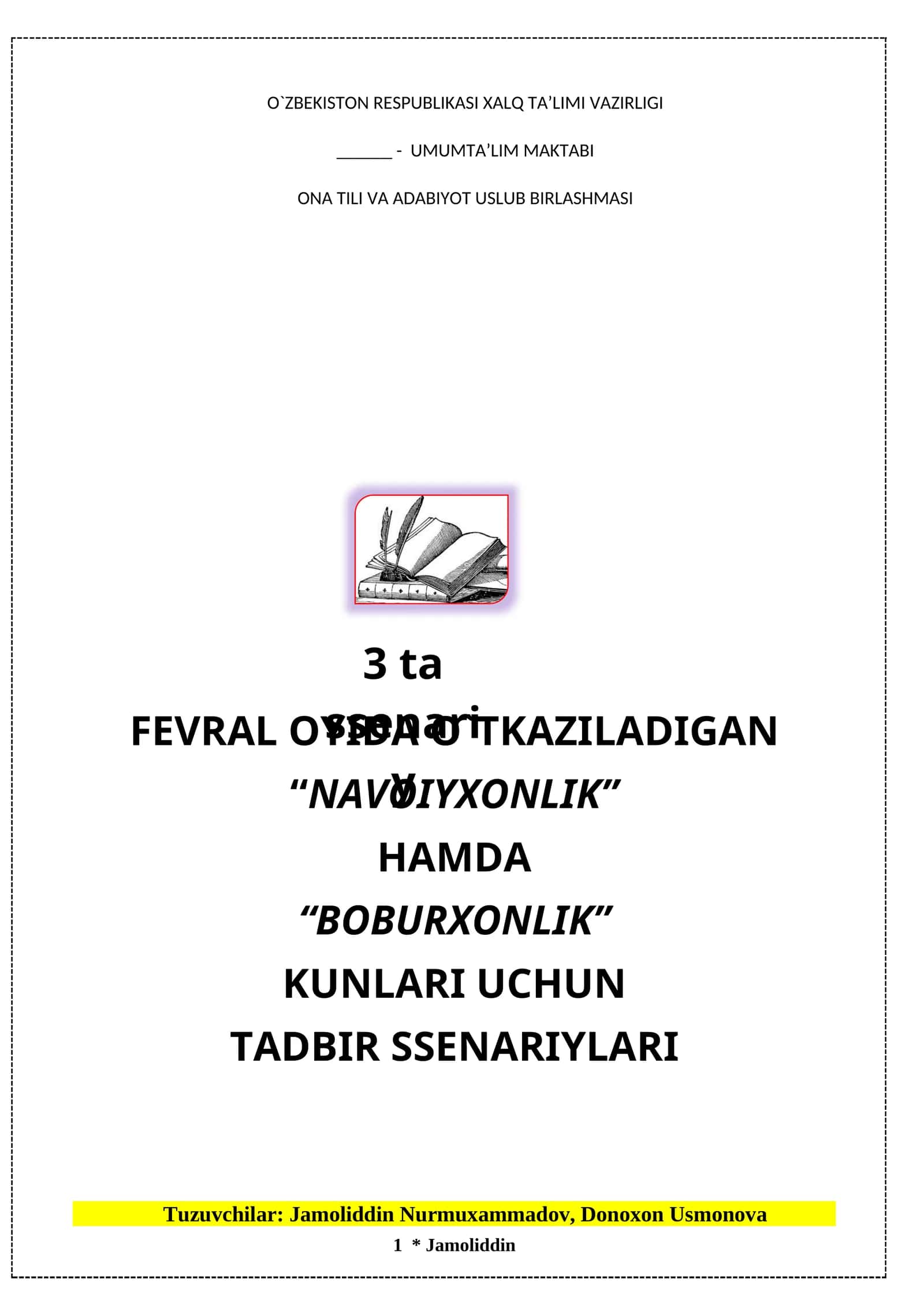 TADBIR SSENARIYLARI