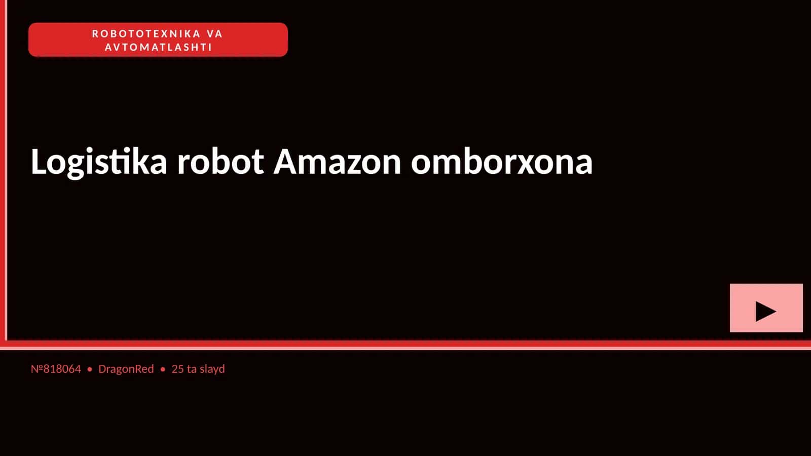 Logistika robot Amazon omborxona
