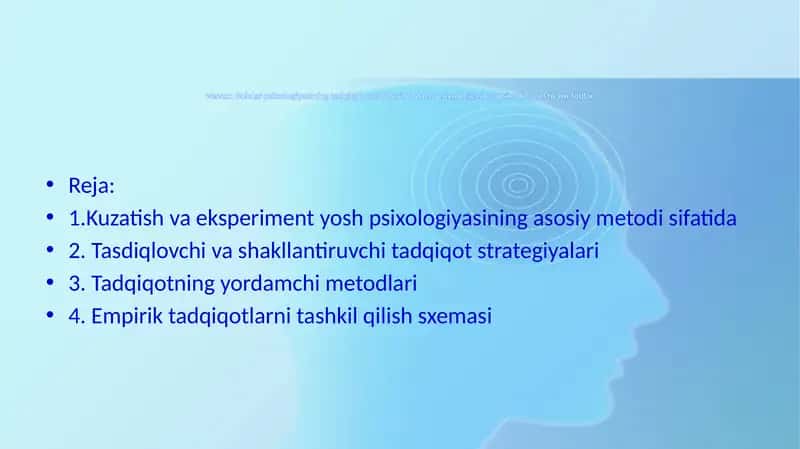Bolalar psixologiyasining tadqiqot metodlari. Bolalar psixologiyasi va psixodiagnostik metodlari