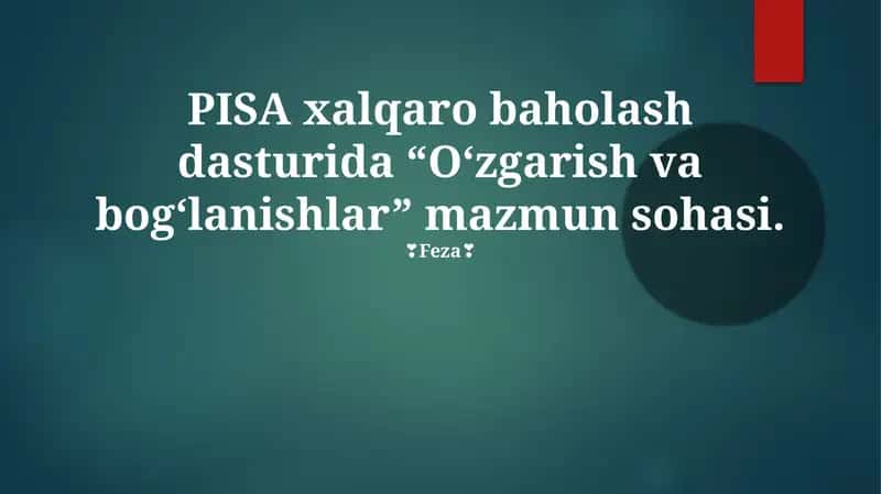 PISA xalqaro baholash dasturi