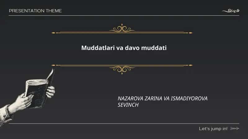 Umumiy davo muddati – shikoyat yoki da'vo arizasi kiritilishi uchun qonunda belgilangan muddat