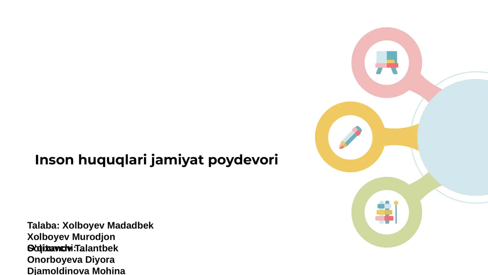 Inson huquqlari jamiyat poydevori