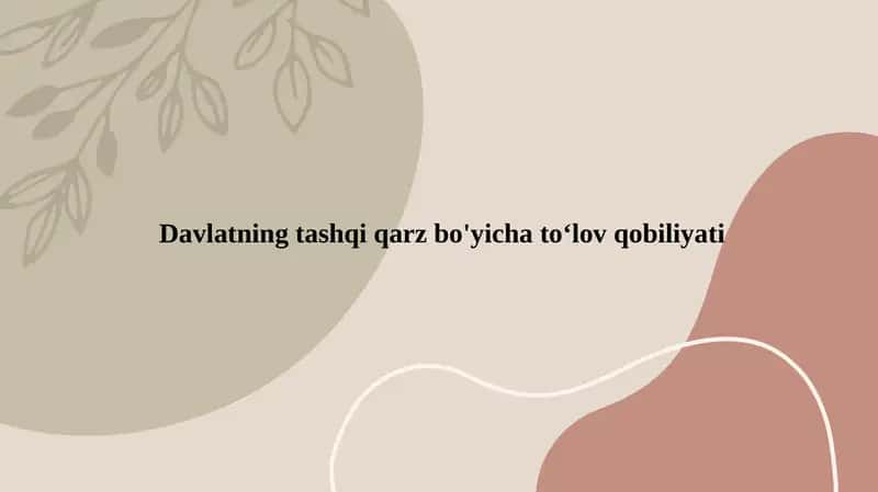 Davlatning tashqiqarzbo'yichatoʻlovqobiliyati