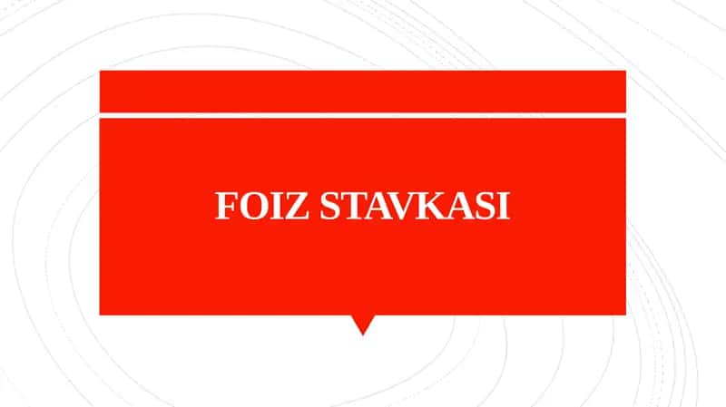 FOIZ STAVKASI